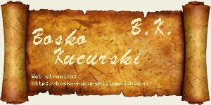 Boško Kucurski vizit kartica